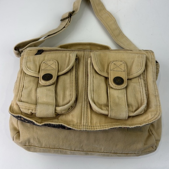 Levi's Unisex Cream Canvas Casual Crossbody Bag - Picture 4 of 13
